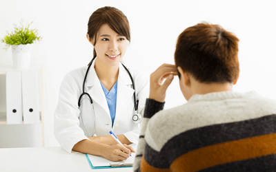 健診センターで働く看護師