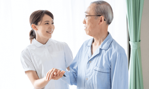 糖尿病内科病棟の高齢患者との関わり