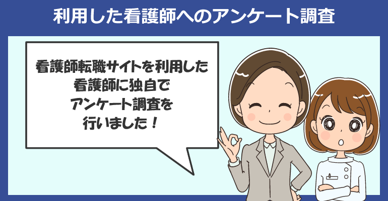 看護師転職サイトを利用した看護師へのアンケート調査