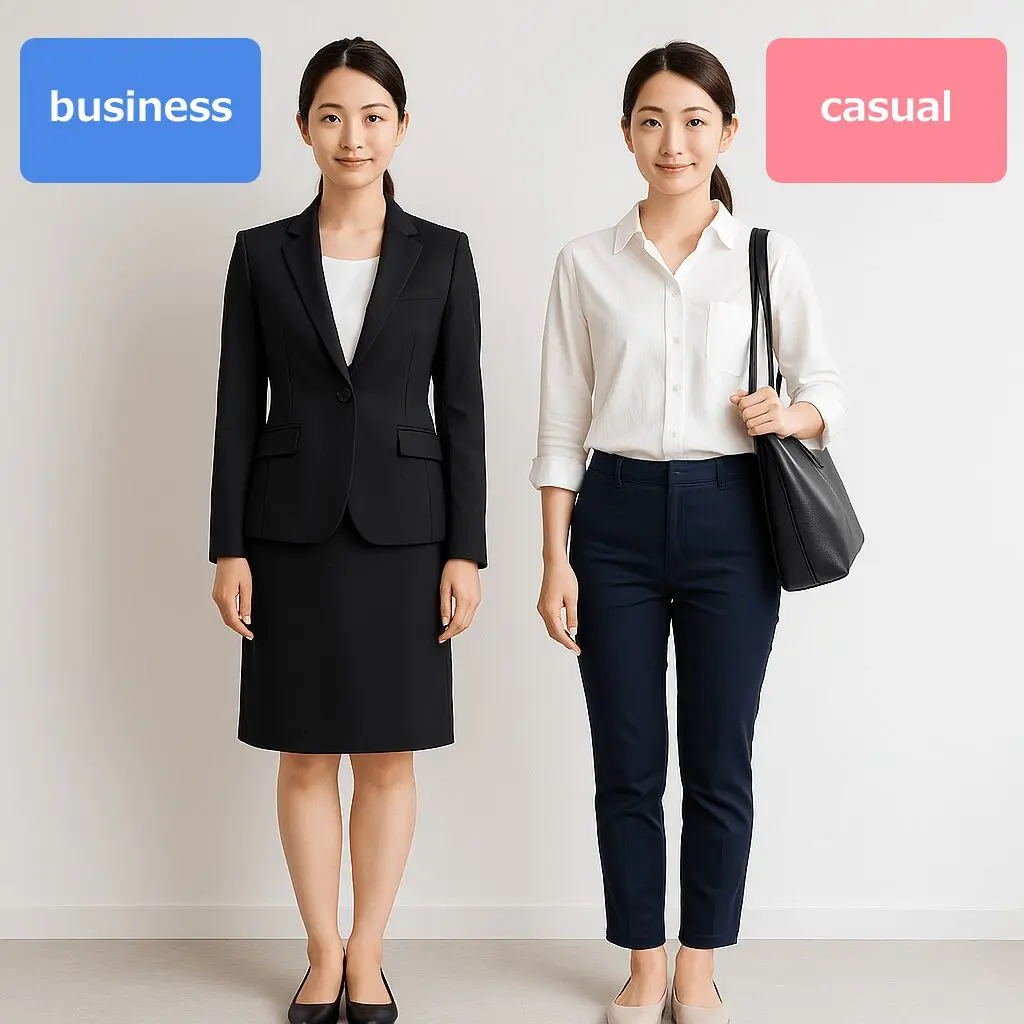 看護師面接時のスーツとカジュアルを比較