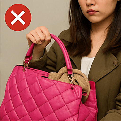 NG鞄：派手・大きすぎる・整理されていない