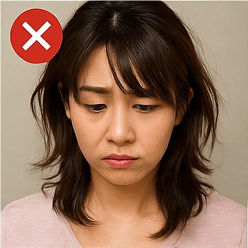 NG髪型：清潔感が損なわれるスタイル