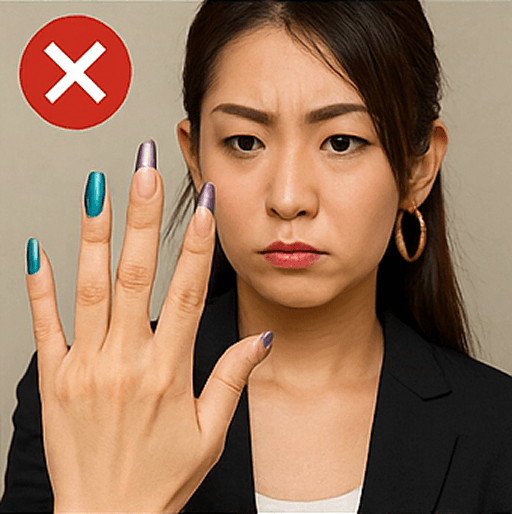 NG爪：派手・長い・清潔感がない