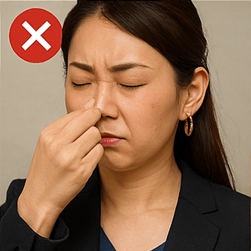 NG香り：強い香り・生活臭が残っている状態