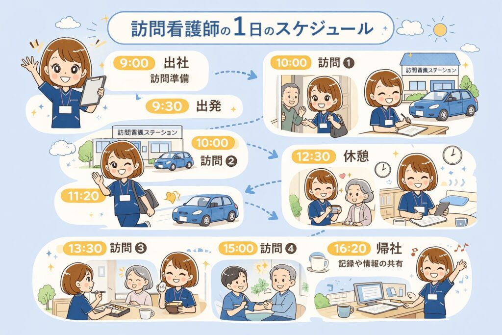 訪問看護師の1日のスケジュール